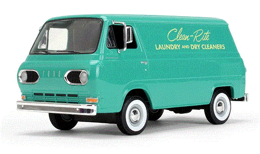 1/25 1960s Ford Econoline van Clean-rite Laundry and dry cleaners