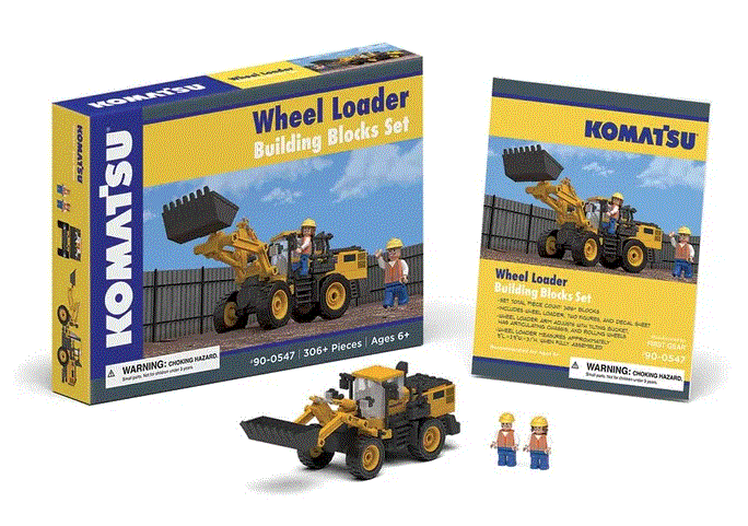 Wheel loader building blocks set Komatsu