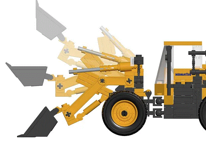 Wheel loader building blocks set Komatsu