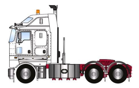 1/50 Kenworth K200 2.3 White Red Z01424